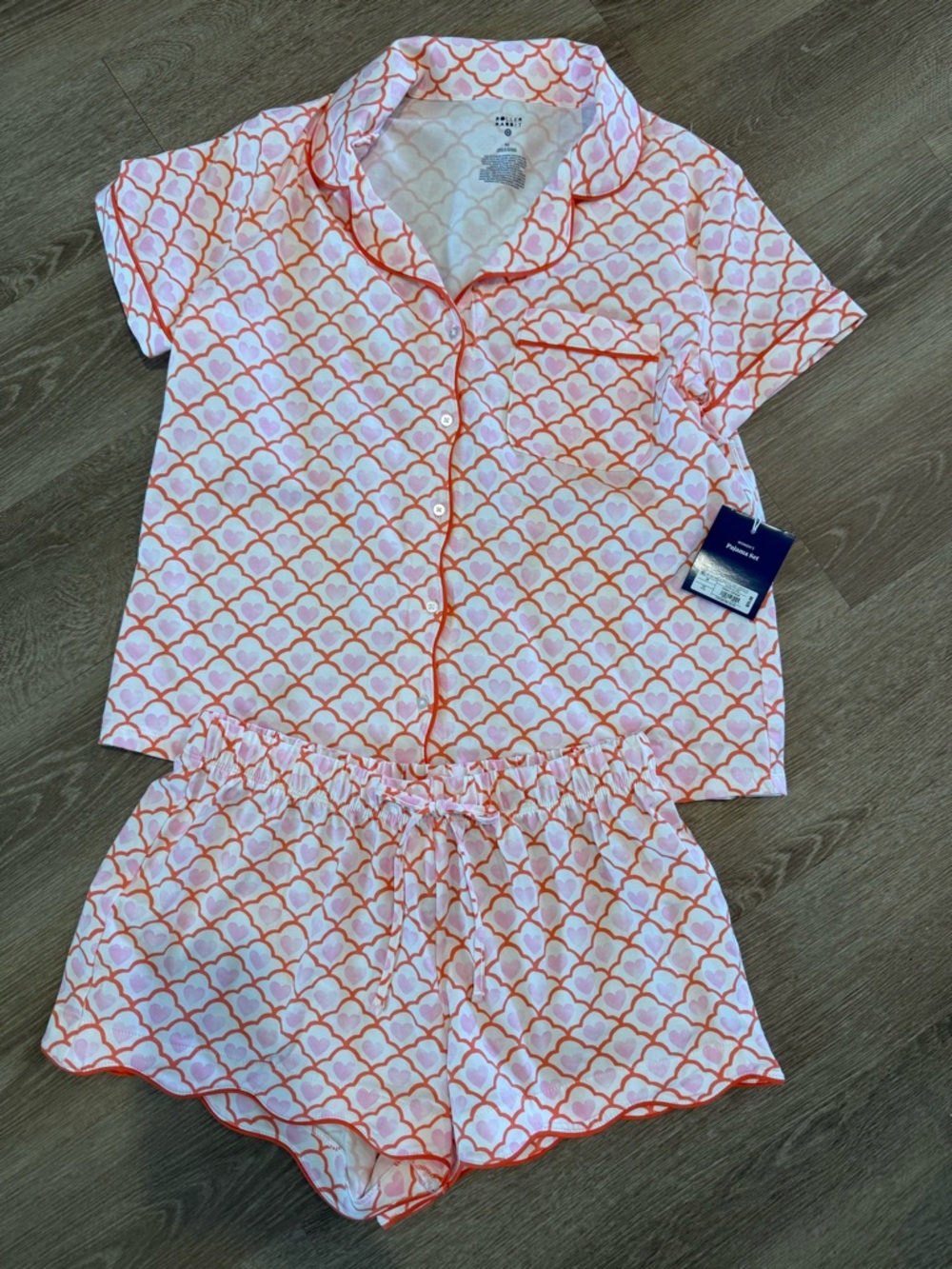 Roller Rabbit Pink and Orange Cloud-Print Short Pajama Set target!